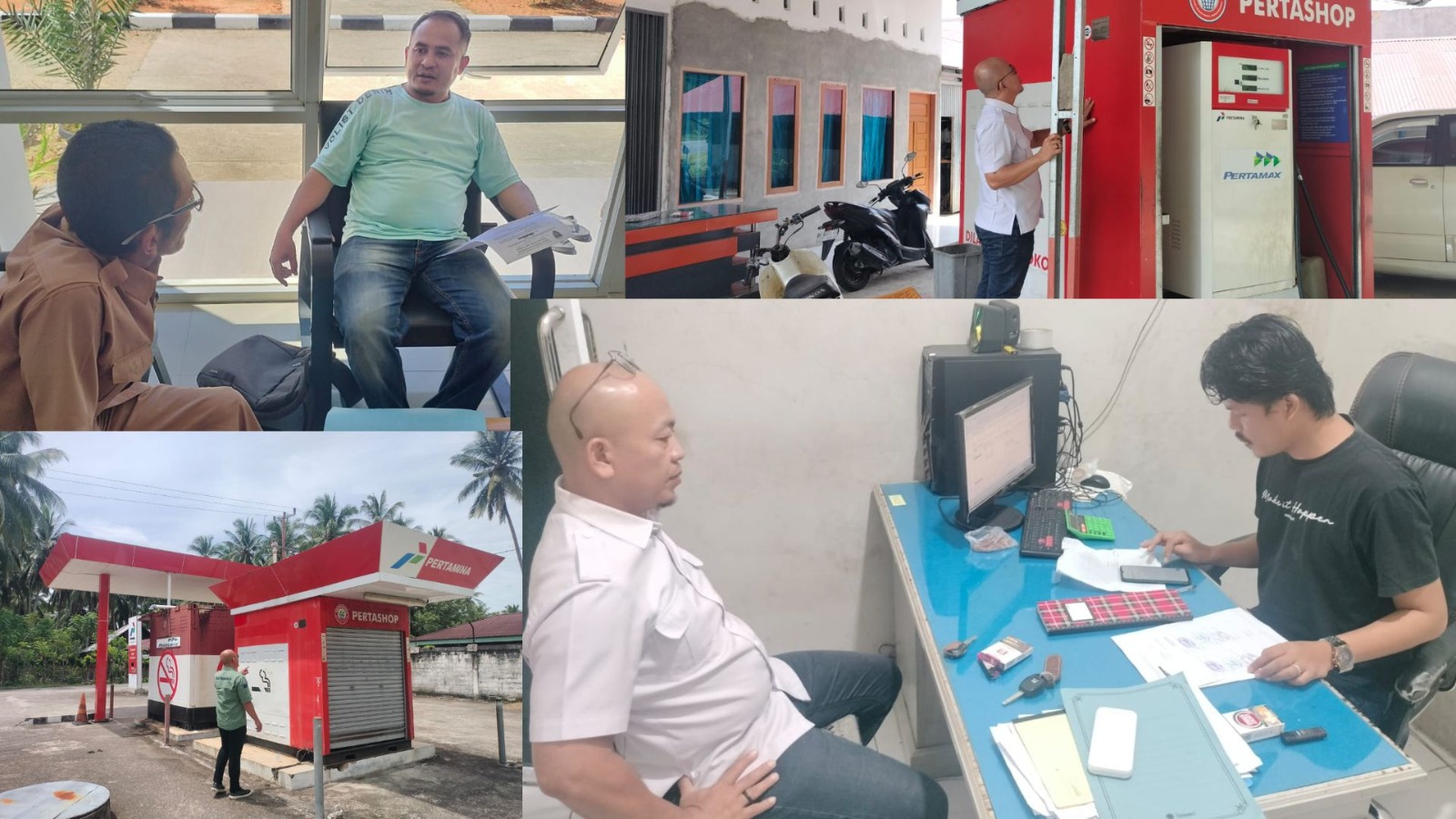 survei lapangan serta permintaan Data dan Laporan Pasokan dan Penjualan Bahan Bakar Minyak (BBM) Kat