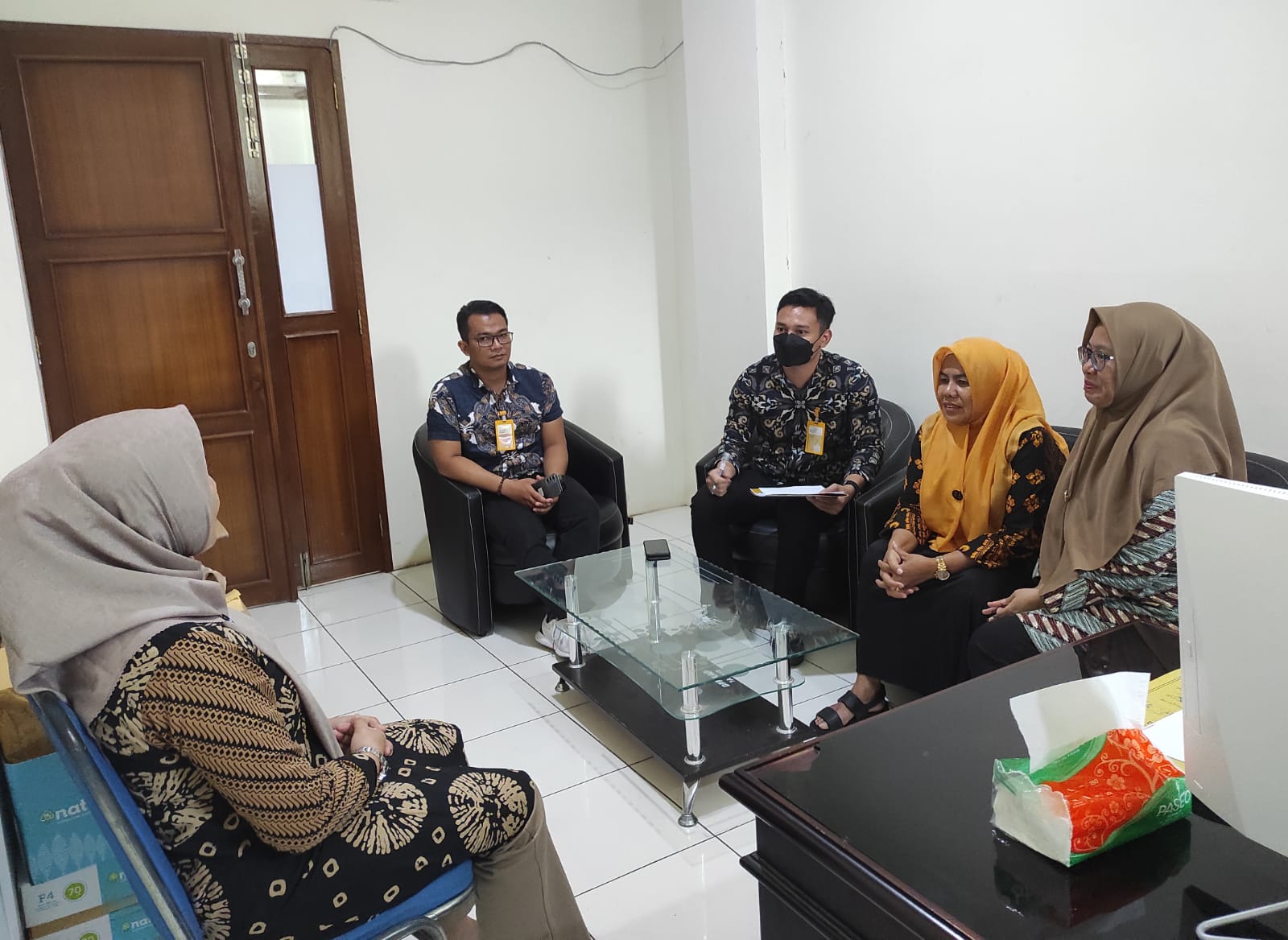 PT. Taspen Cabang Berkoordinasi dengan Bidang Perbendaharaan BPKPAD Kab. Pesisir Selatan
