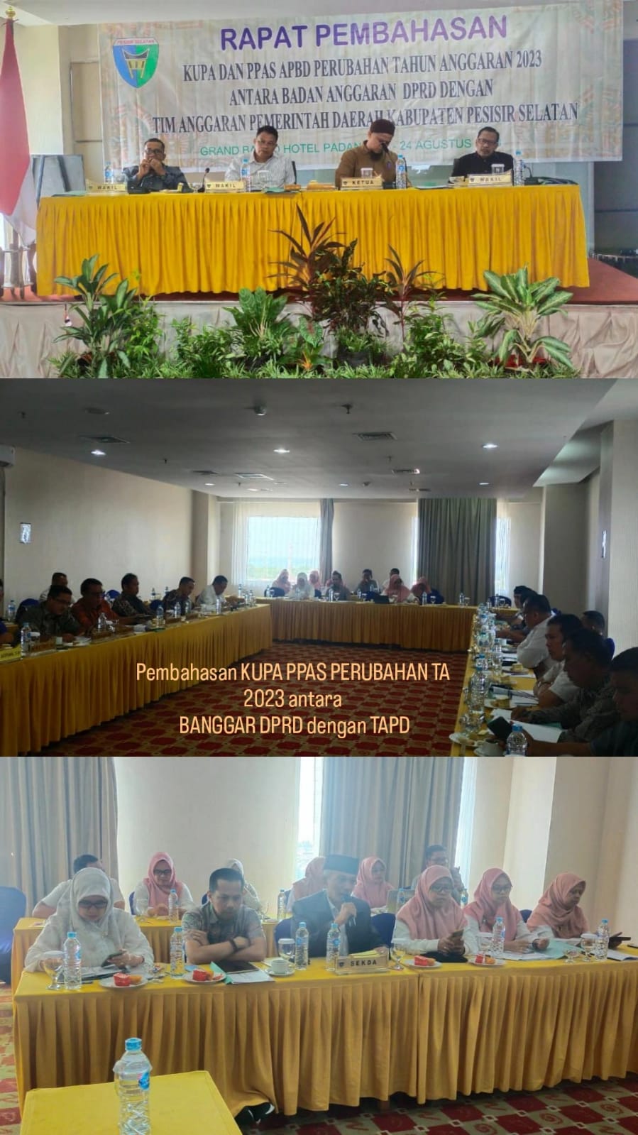 Pembahasan Perubahan KUPA-PPAS TA 2023 antara Badan Anggaran DPRD dengan Tim Anggaran Pemerintah Dae