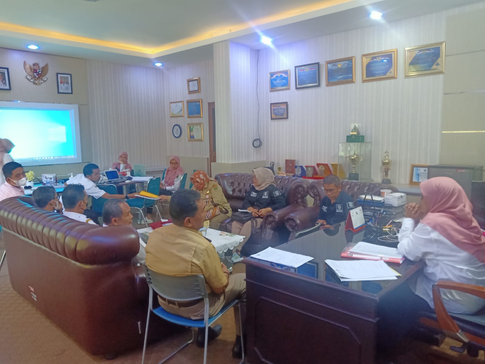 Kunjungan tamu dari Dinas Tenaga Kerja dan Transmigrasi Prov. Sumatera Barat Ke BPKPAD Kab. Pesisir 