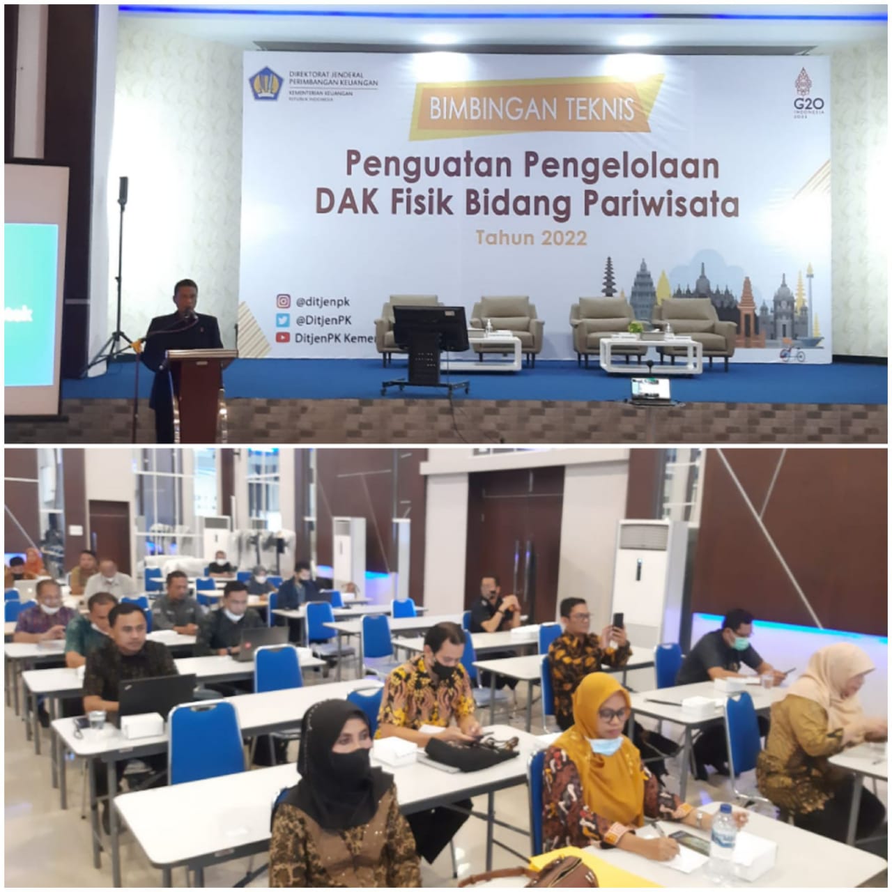 Bimbingan Teknis Mengenai Penguatan Pengelolaan DAK Fisik Bidang Pariwisata Tahun 2022