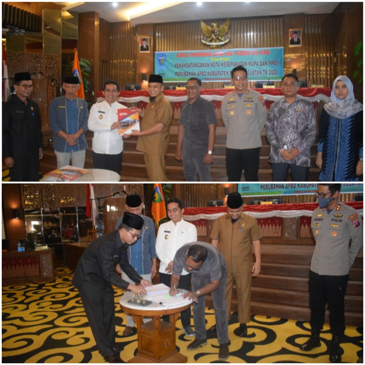 Penandatanganan Nota Kesepakatan Kebijakan Umum Perubahan Anggaran Prioritas Plafon Anggaran Sementa