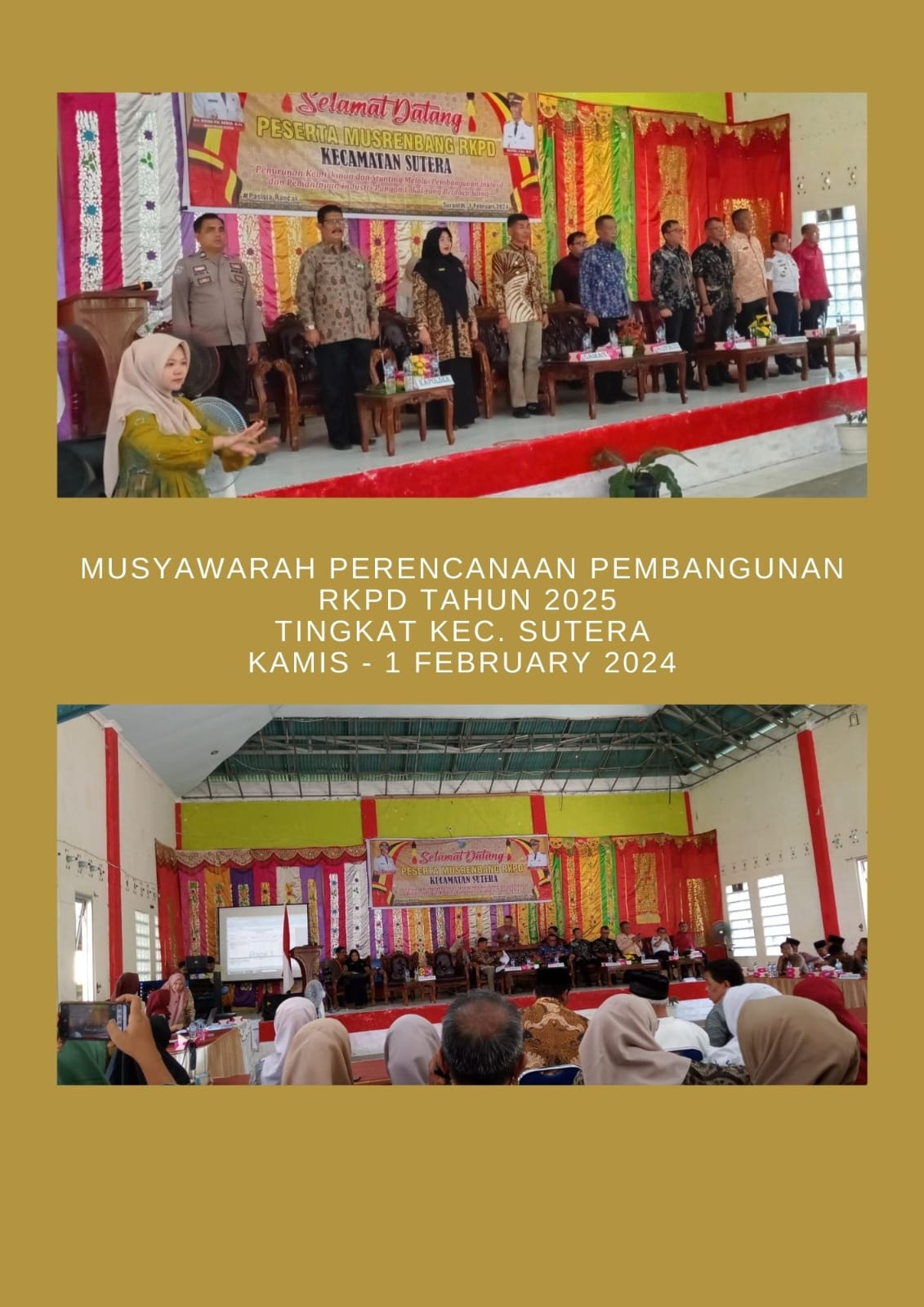 Musrenbang RKPD TA 2025 di kecamatan Sutera 