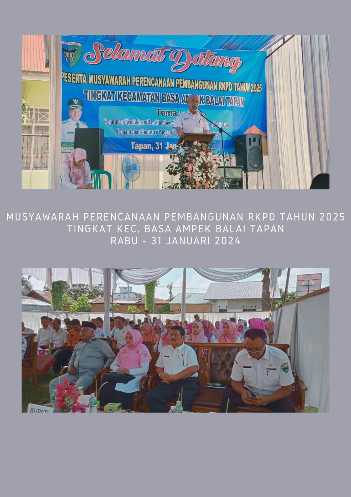 Musyawarah perencanaan pembangunan RKPD Tahun 2025 tingkat Kecamatan Basa Ampek Balai Tapan